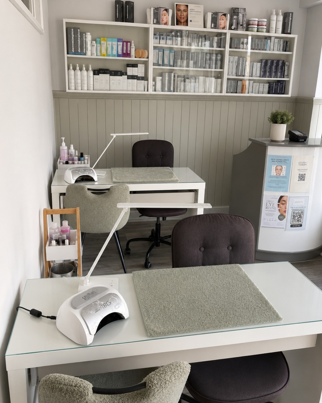 The interior of Lexden Retreat salon